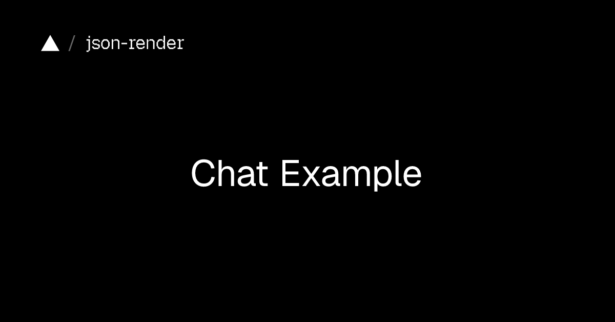 json-render Chat Example